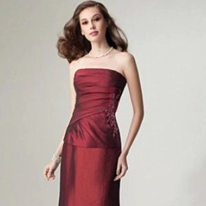 NEW 2-Piece Cranberry Mother of the Bride/Groom Formal Holiday Dress SIZE 6